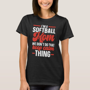 Camiseta Softball Mãe Jogador de Softball Pitcher Captura E