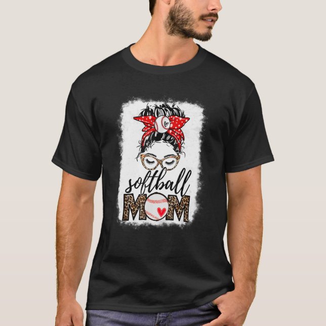 Camiseta Softball Mãe Mensagem Bun Mama Dia da Mãe Esportiv (Frente)