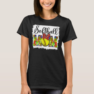 Camiseta Softball Mãe Tie Dye Sacuy Mãe Mãe Vida Bonita Mot