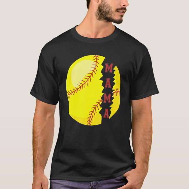 Camiseta Softball Mama Sport  Game Day Mother Day (Frente)