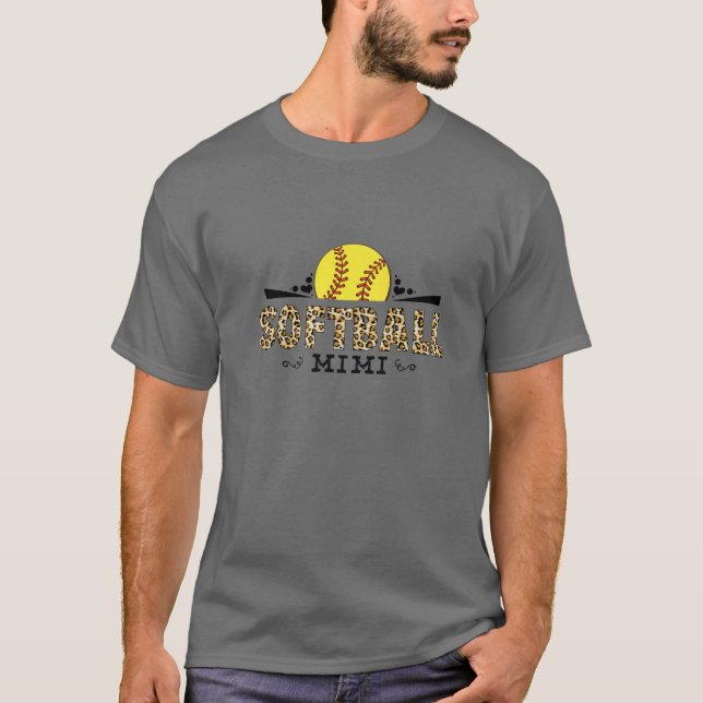 Camiseta Softball Mimi Leopard Pattern Day Lover (Frente)