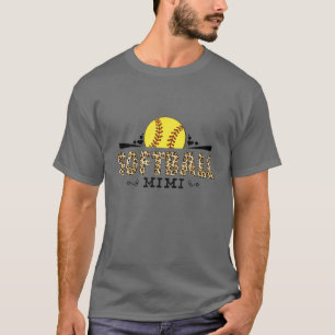 Camiseta Softball Mimi Leopard Pattern Day Lover