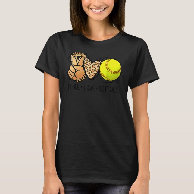 Camiseta Softball Mothers Dia de as mães Softba de Amor Pac (Frente)