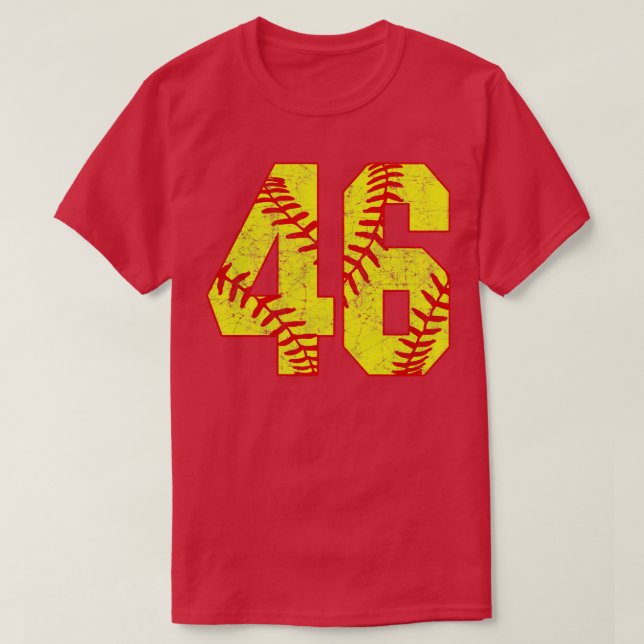 Camiseta Softball Number Softball Uniform Jersey (Frente do Design)