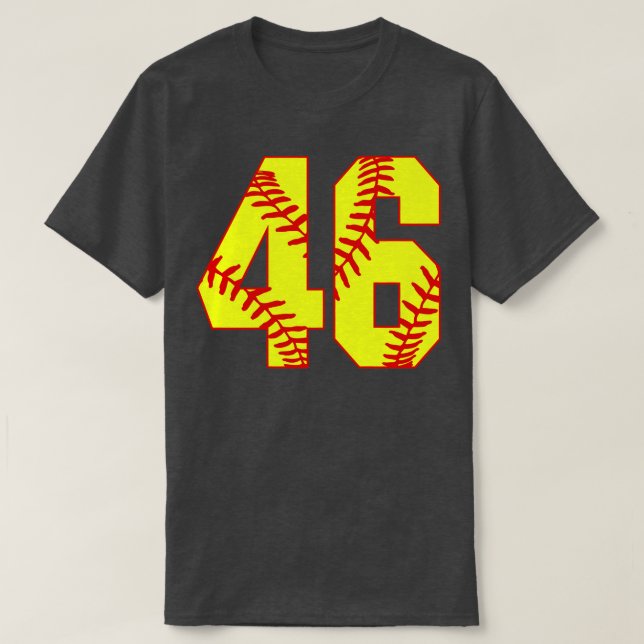 Camiseta Softball Number Softball Uniform Jersey (Frente do Design)