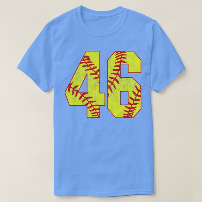 Camiseta Softball Number Softball Uniform Jersey (Frente do Design)