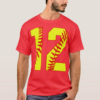Camiseta Softball Número 12 12 Softball Jersey U