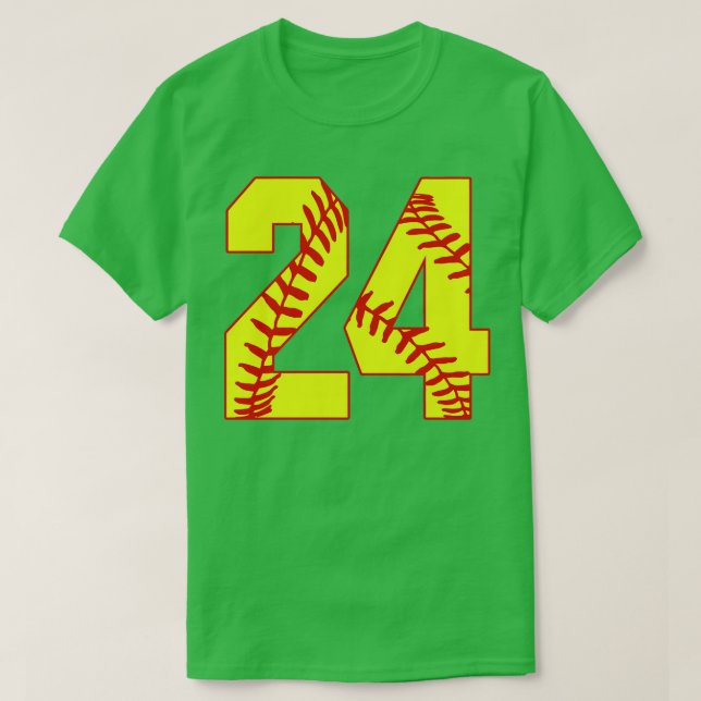 Camiseta Softball Número 24 24 Softball Jersey U (Frente do Design)