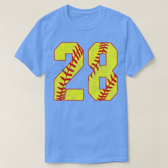 Camiseta Softball Número 28 28 Softball Jersey U (Frente do Design)