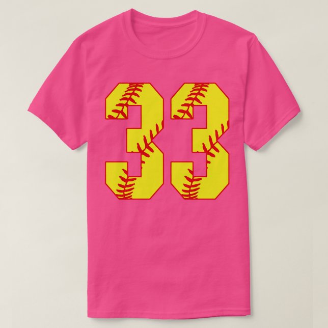 Camiseta Softball Número 33 33 Softball Jersey U (Frente do Design)