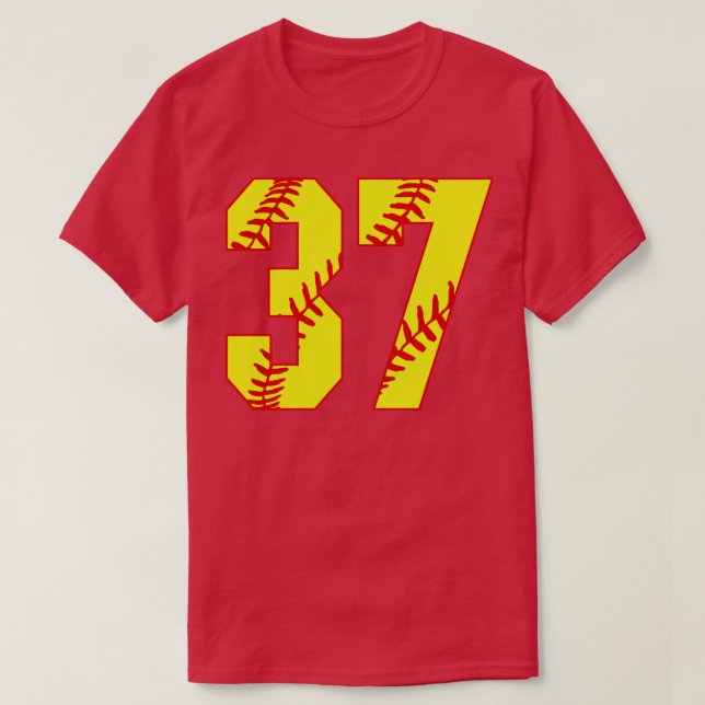 Camiseta Softball Número 37 37 Softball Jersey U (Frente do Design)