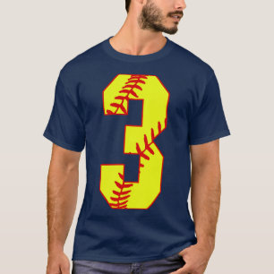 Camiseta Softball Número 3 3 Softball Jersey Uni