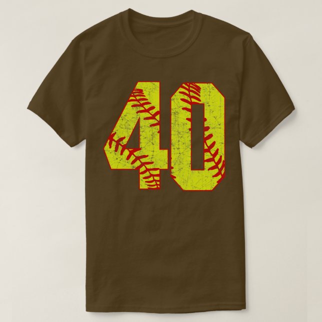 Camiseta Softball Número 40 40 Softball Jersey U (Frente do Design)