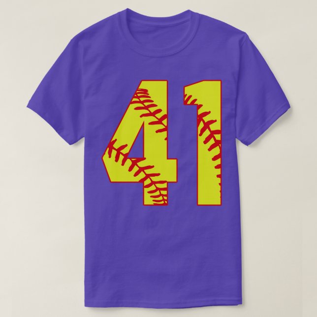 Camiseta Softball Número 41 41 Softball Jersey U (Frente do Design)