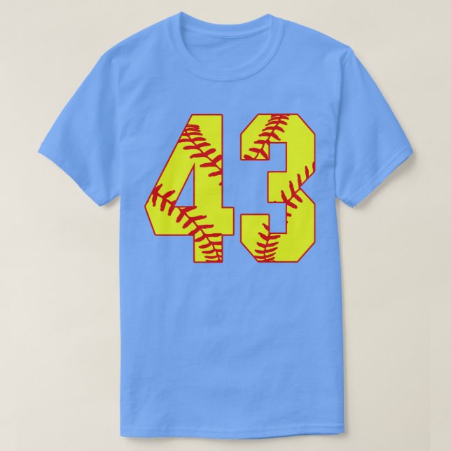 Camiseta Softball Número 43 43 Softball Jersey U (Frente do Design)