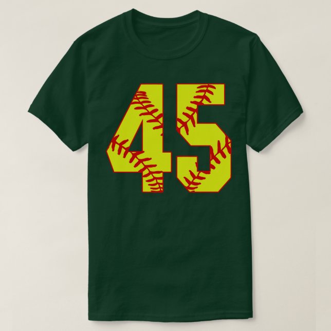 Camiseta Softball Número 45 45 Softball Jersey U (Frente do Design)