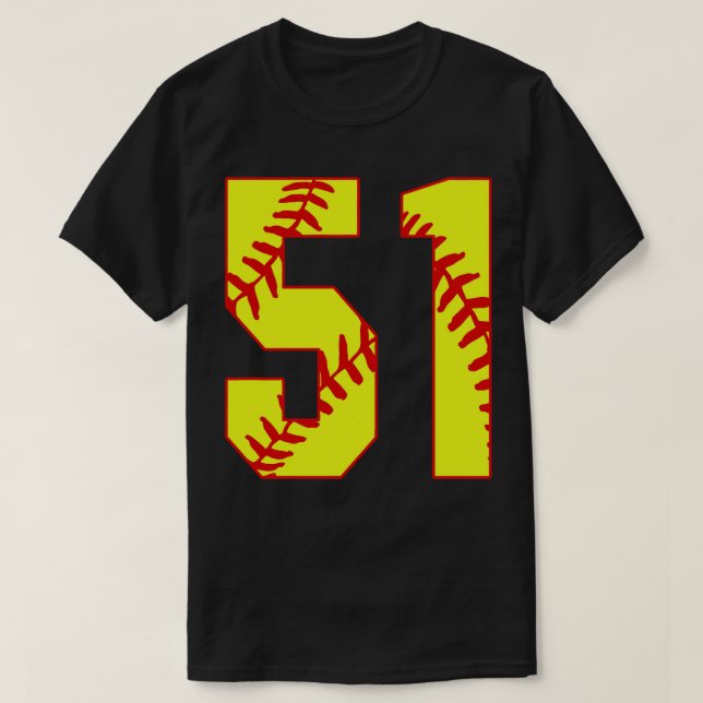 Camiseta Softball Número 51 51 Softball Jersey U (Frente do Design)
