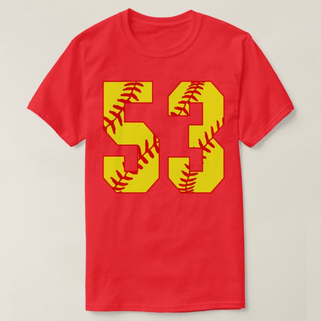 Camiseta Softball Número 53 53 Softball Jersey U (Frente do Design)