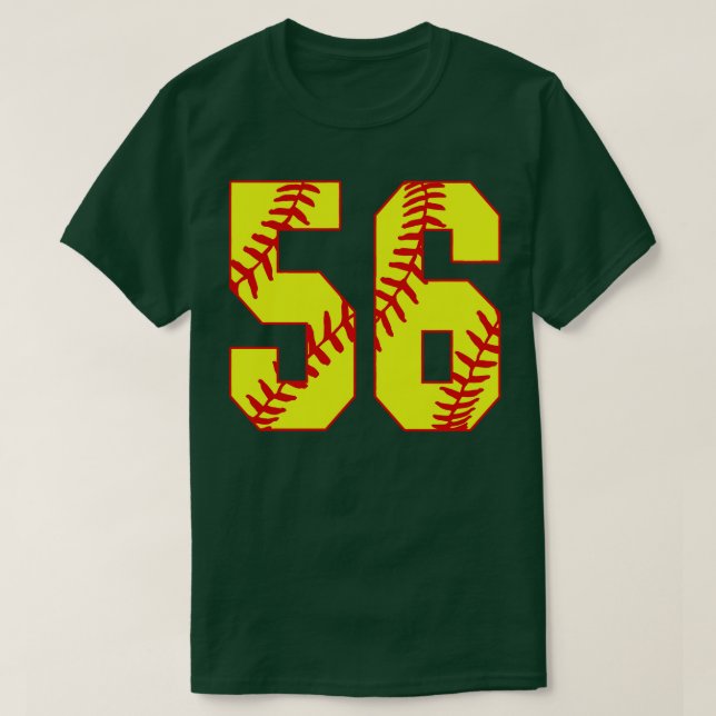 Camiseta Softball Número 56 56 Softball Jersey U (Frente do Design)