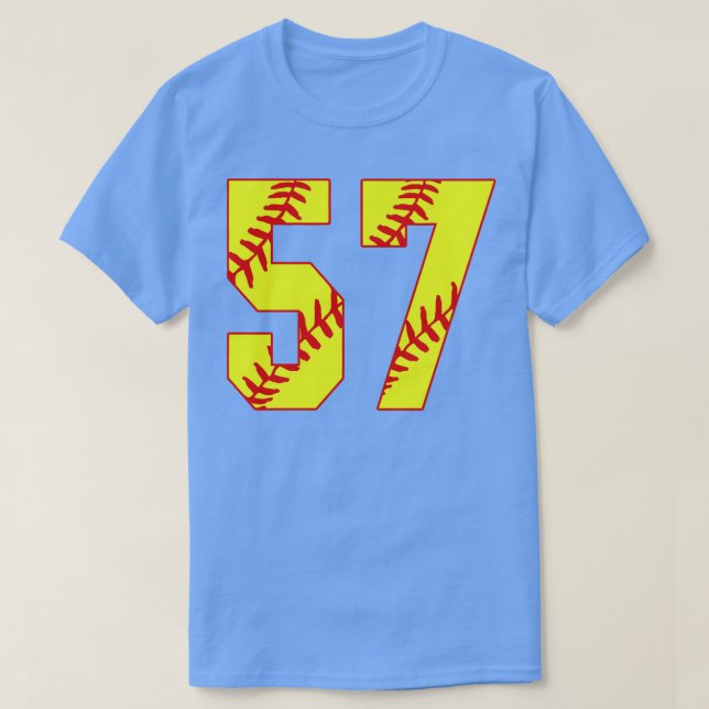Camiseta Softball Número 57 57 Softball Jersey U (Frente do Design)