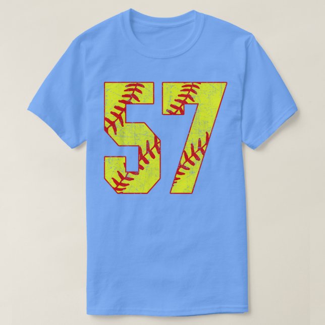 Camiseta Softball Número 57 57 Softball Jersey U (Frente do Design)