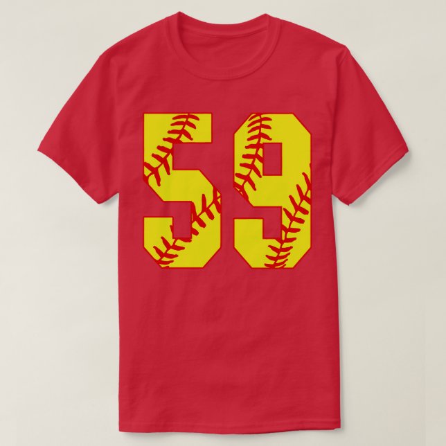 Camiseta Softball Número 59 59 Softball Jersey U (Frente do Design)