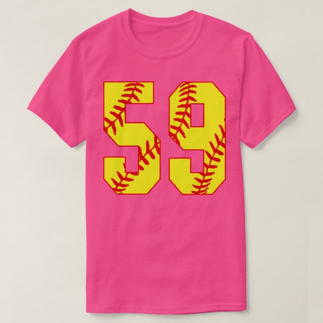 Camiseta Softball Número 59 59 Softball Jersey U (Frente do Design)