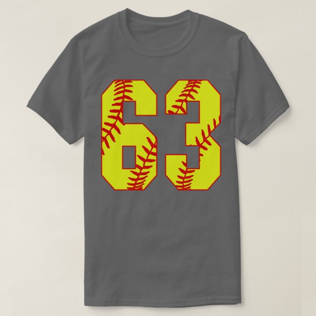 Camiseta Softball Número 63 63 Softball Jersey U (Frente do Design)