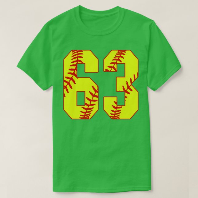 Camiseta Softball Número 63 63 Softball Jersey U (Frente do Design)