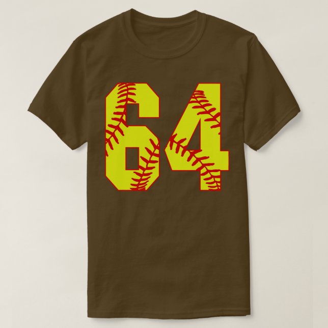 Camiseta Softball Número 64 64 Softball Jersey U (Frente do Design)