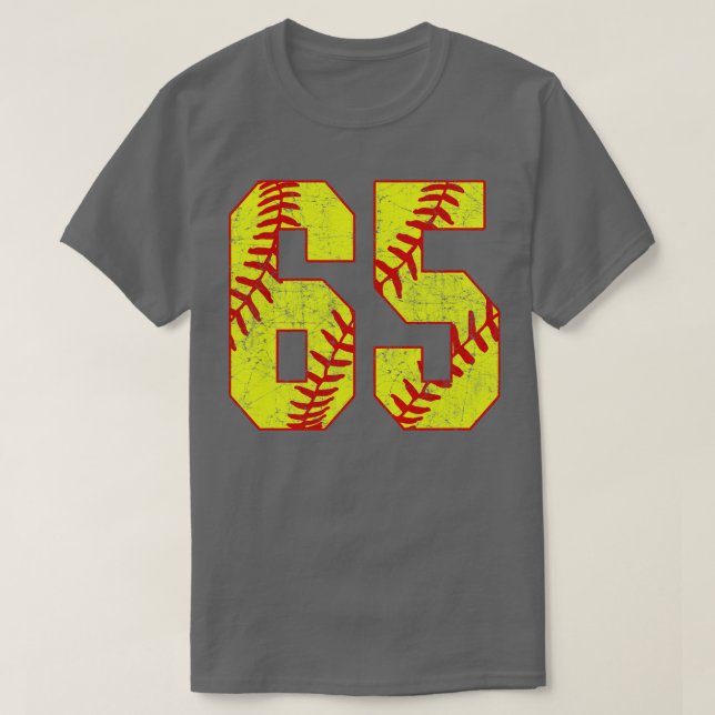 Camiseta Softball Número 65 65 Softball Jersey U (Frente do Design)