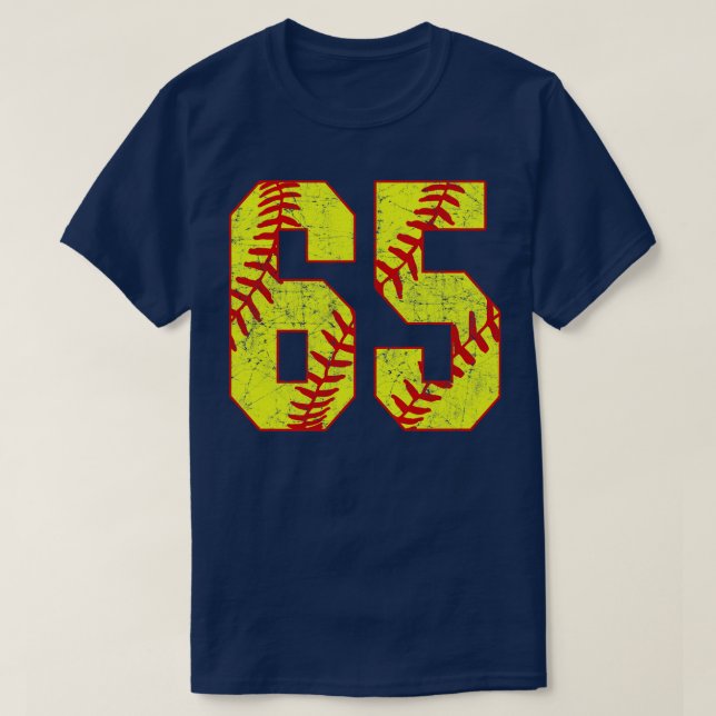 Camiseta Softball Número 65 65 Softball Jersey U (Frente do Design)