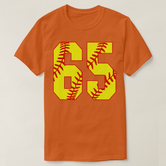 Camiseta Softball Número 65 65 Softball Jersey U (Frente do Design)
