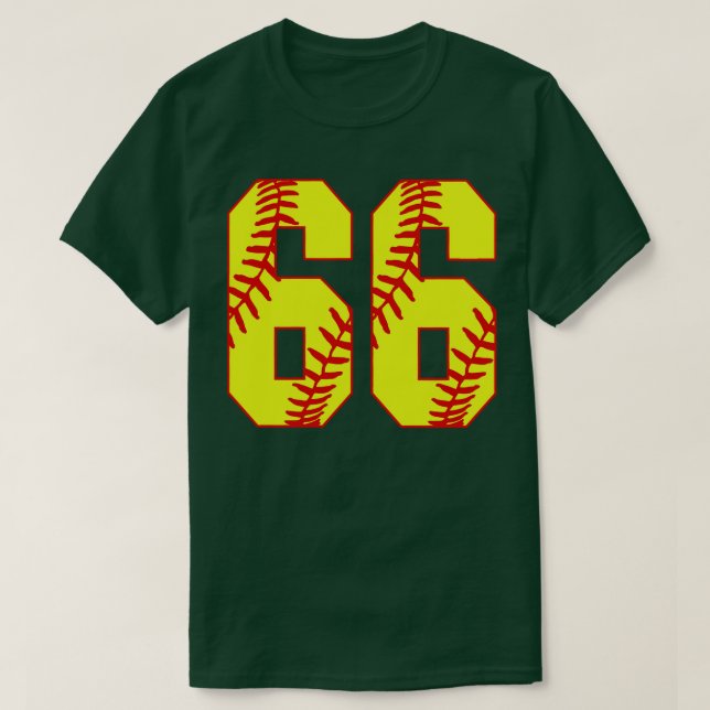 Camiseta Softball Número 66 66 Softball Jersey U (Frente do Design)