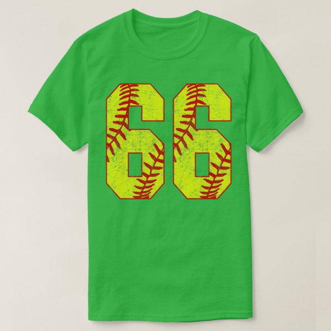 Camiseta Softball Número 66 66 Softball Jersey U (Frente do Design)