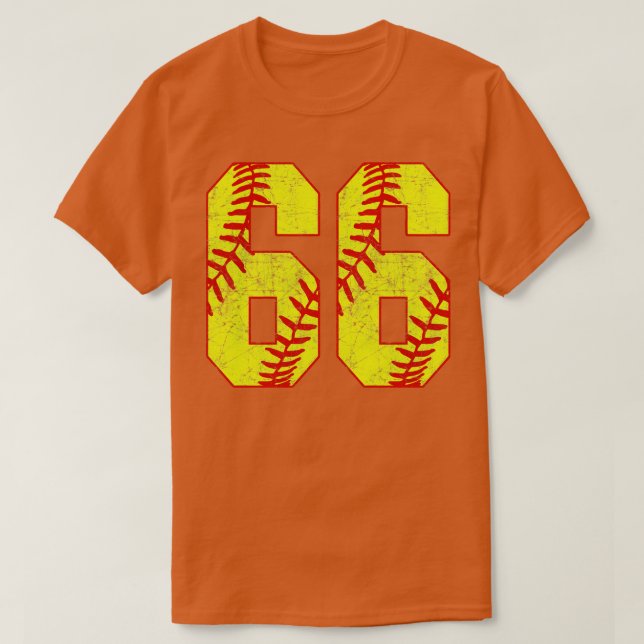Camiseta Softball Número 66 66 Softball Jersey U (Frente do Design)