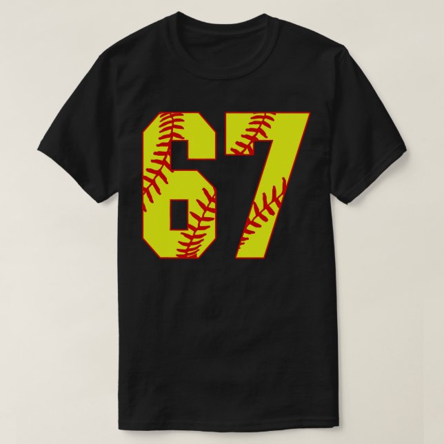 Camiseta Softball Número 67 67 Softball Jersey U (Frente do Design)