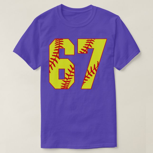 Camiseta Softball Número 67 67 Softball Jersey U (Frente do Design)
