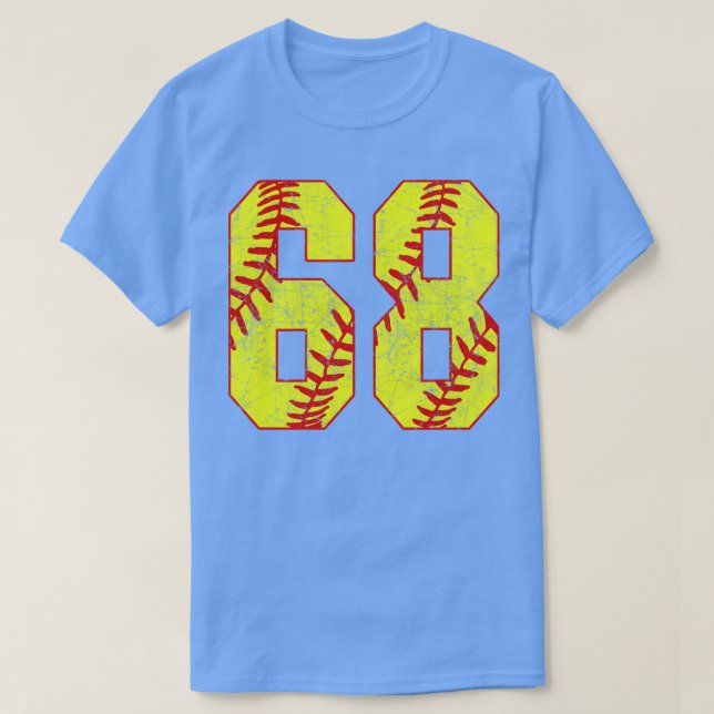 Camiseta Softball Número 68 68 Softball Jersey U (Frente do Design)