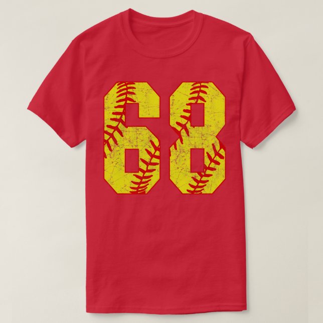 Camiseta Softball Número 68 68 Softball Jersey U (Frente do Design)