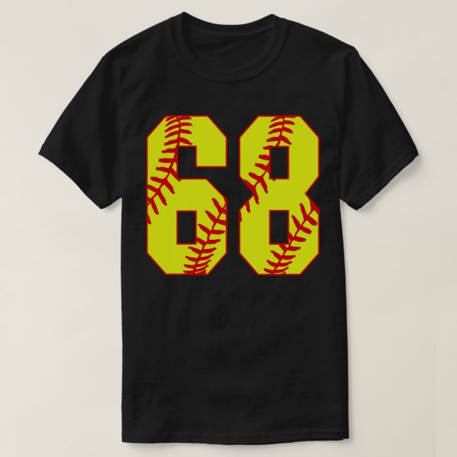 Camiseta Softball Número 68 68 Softball Jersey U (Frente do Design)