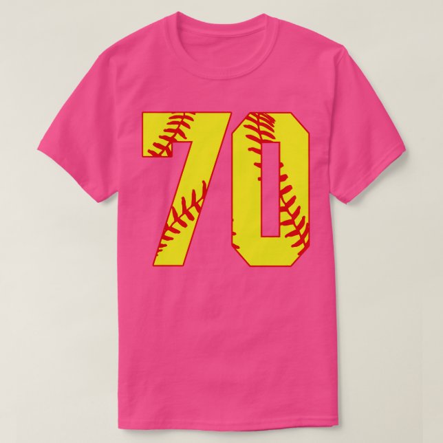 Camiseta Softball Número 70 70 Softball Jersey U (Frente do Design)