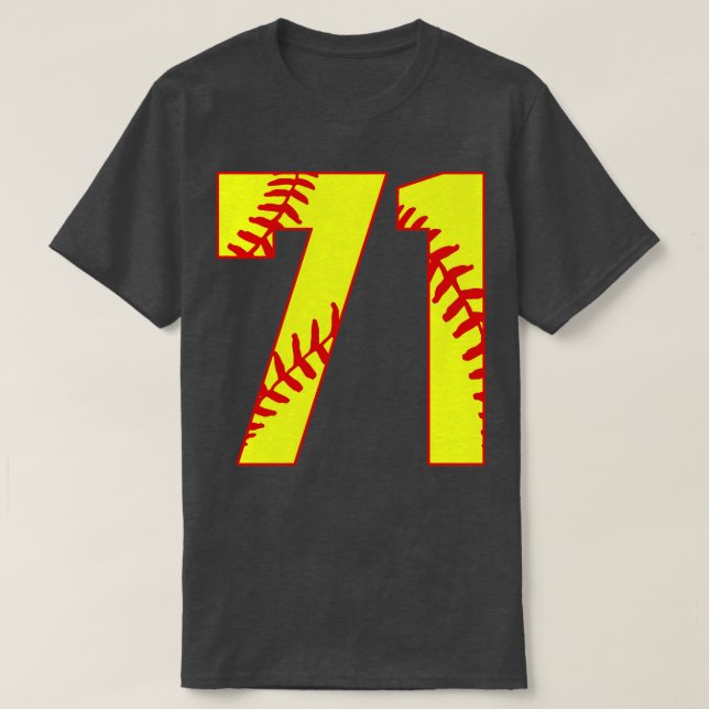 Camiseta Softball Número 71 71 Softball Jersey U (Frente do Design)