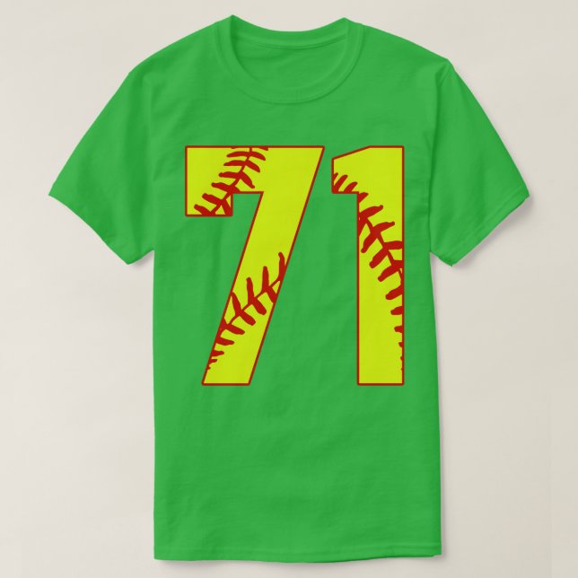 Camiseta Softball Número 71 71 Softball Jersey U (Frente do Design)