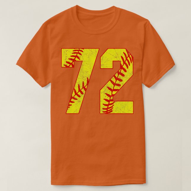 Camiseta Softball Número 72 72 Softball Jersey U (Frente do Design)