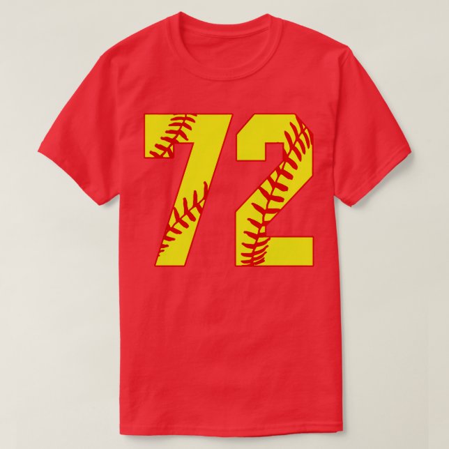 Camiseta Softball Número 72 72 Softball Jersey U (Frente do Design)