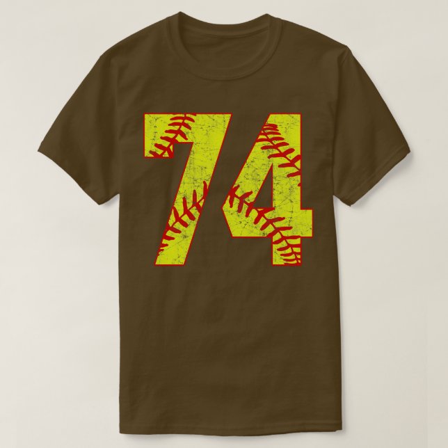 Camiseta Softball Número 74 74 Softball Jersey U (Frente do Design)