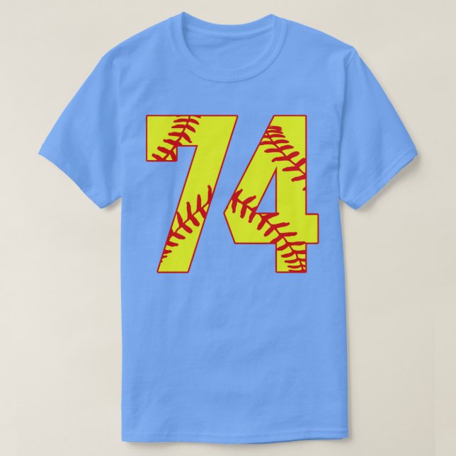 Camiseta Softball Número 74 74 Softball Jersey U (Frente do Design)