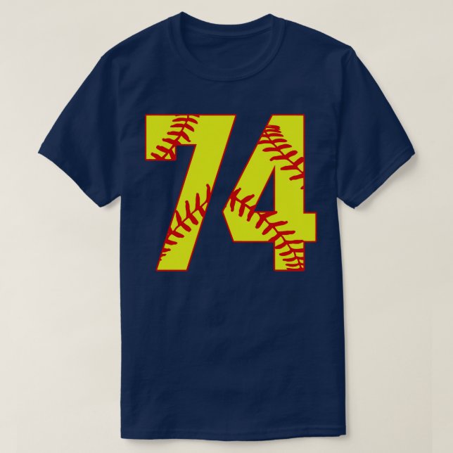 Camiseta Softball Número 74 74 Softball Jersey U (Frente do Design)