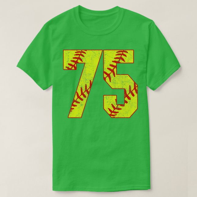 Camiseta Softball Número 75 75 Softball Jersey U (Frente do Design)